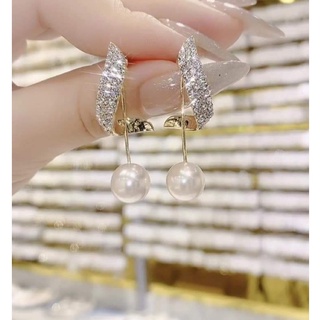 Bông tai trai thật tự nhiên nước ngọt viền bông BẠC TA chuẩn xịn