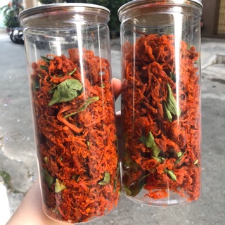 Hũ 250gr khô bò xé cay lá chanh