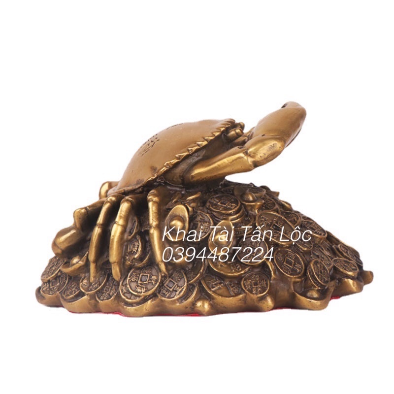 Tượng cua phong thủy bằng đồng thu hút tài Lộc , chiến thắng cạnh trang