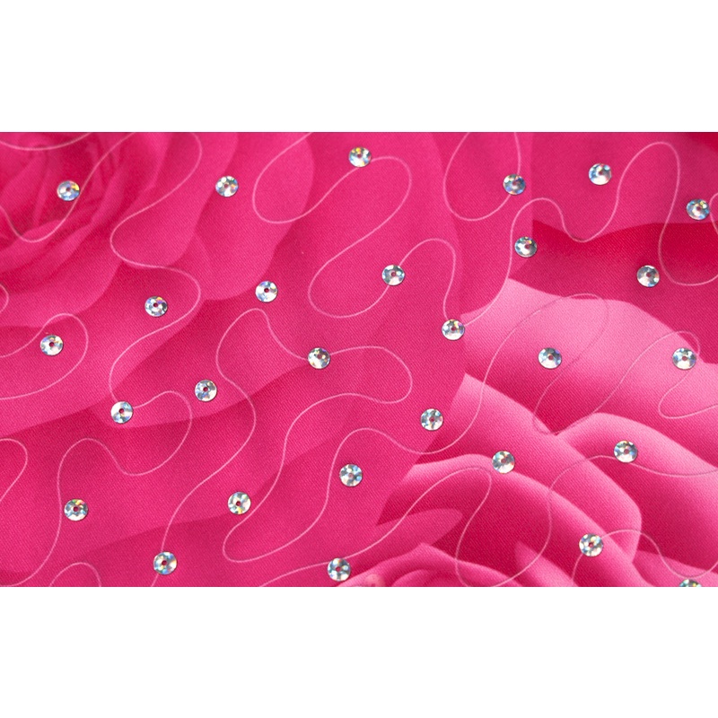 DUNEA Áo Tank Top In Hoa Đính Đá Kiểu Dáng Quyến Rũ Cho Nữ