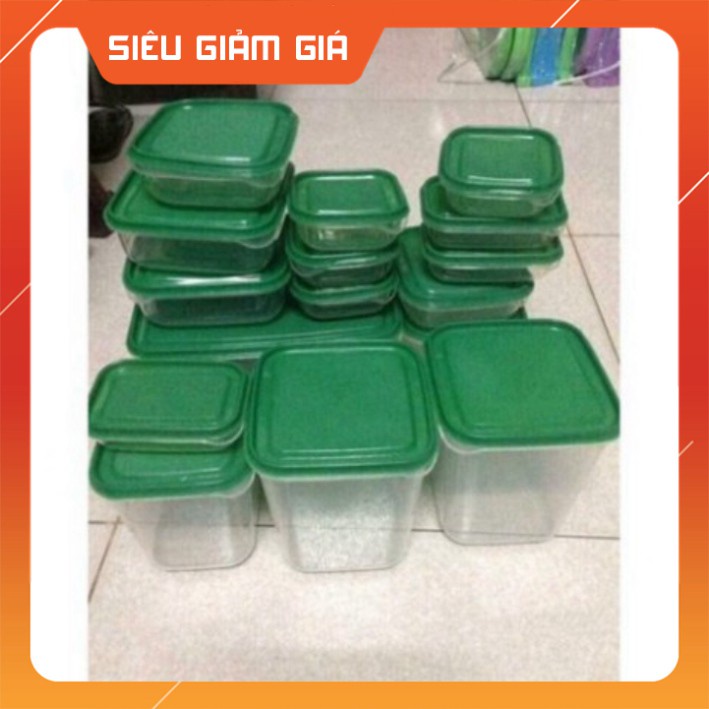 SET 17 HỘP ĐỰNG THỨC ĂN BỎ TỦ LẠNH CÓ NẮP ĐẬY KÍN AN TOÀN