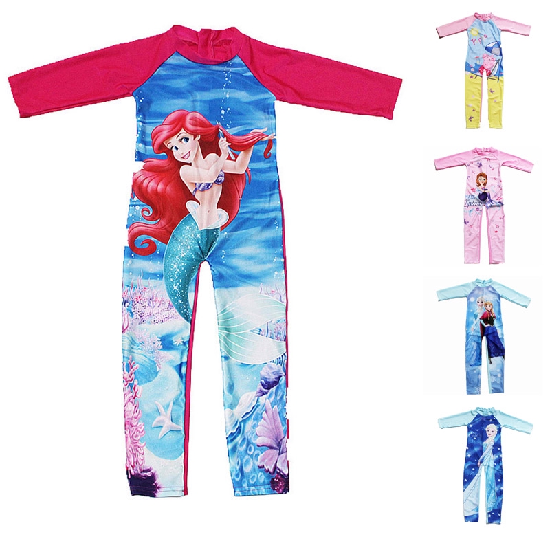 Bộ đồ bơi một mảnh chất liệu polyester hoạ tiết dễ thương cho bé