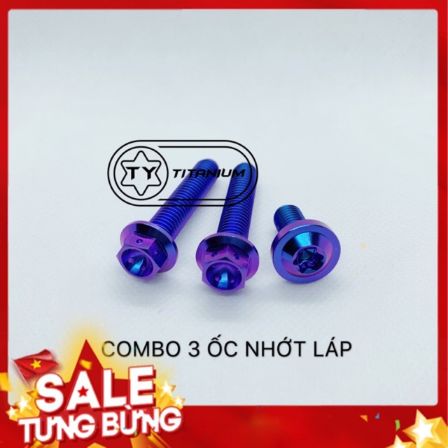 [SIÊU ĐẸP] COMBO 3 ỐC LÁP TITAN GR5 xe tay ga