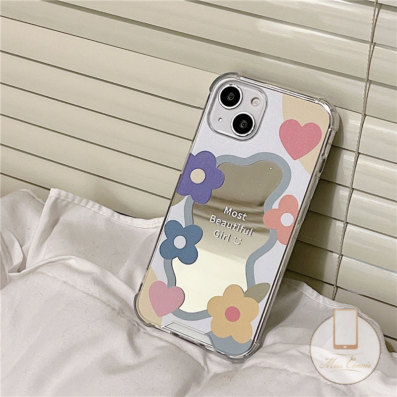 Ốp Điện Thoại Tpu Mềm Chống Sốc Có Gương Trang Điểm Cho IPhone 11 7Plus 8Plus XR X XS Max 12 13 11 Pro Max 7 8 SE 2020