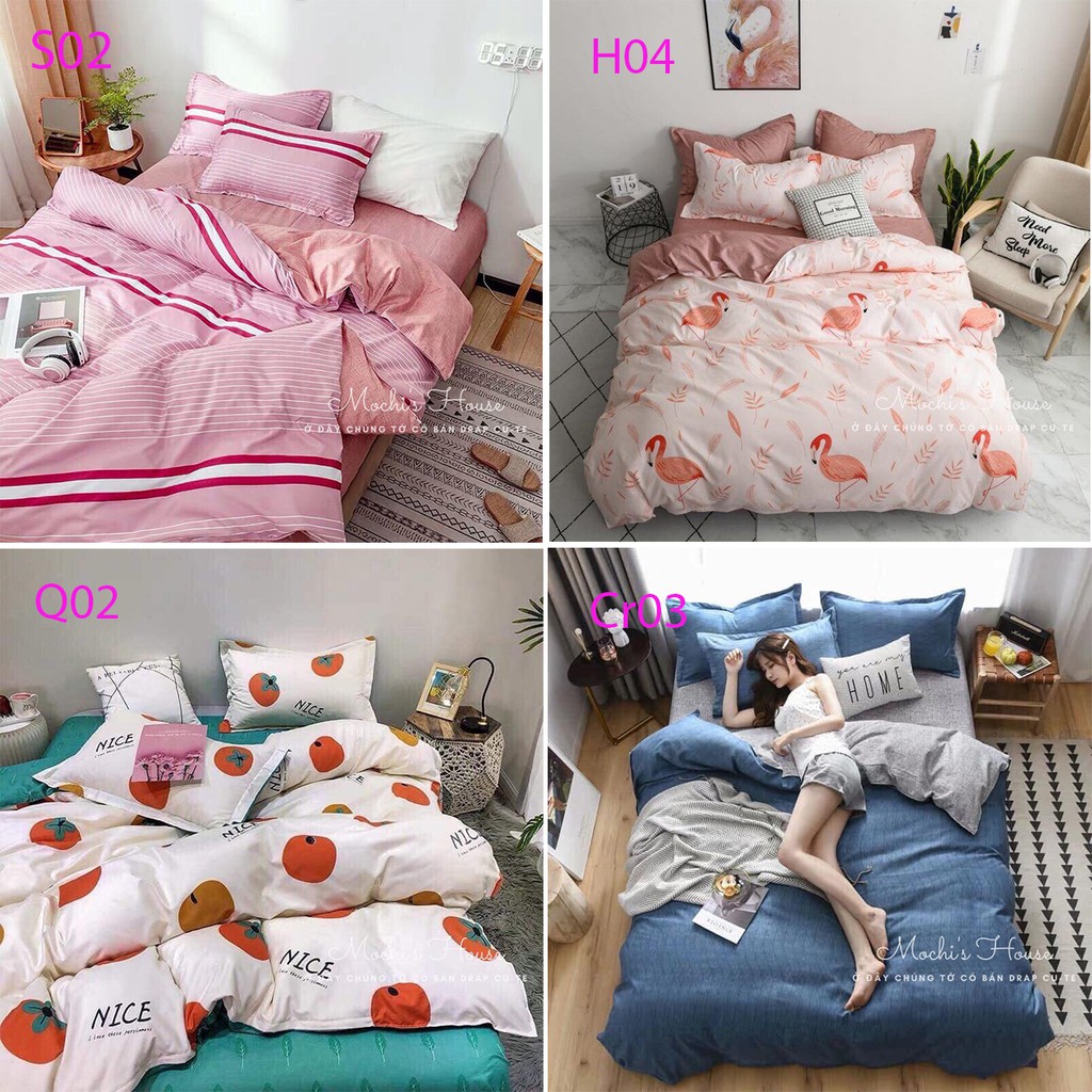 BỘ GA GỐI COTON POLY NHẬP KHẨU❤️miễn phí bo chun❤️ (CHAT CHỌN MẪU)