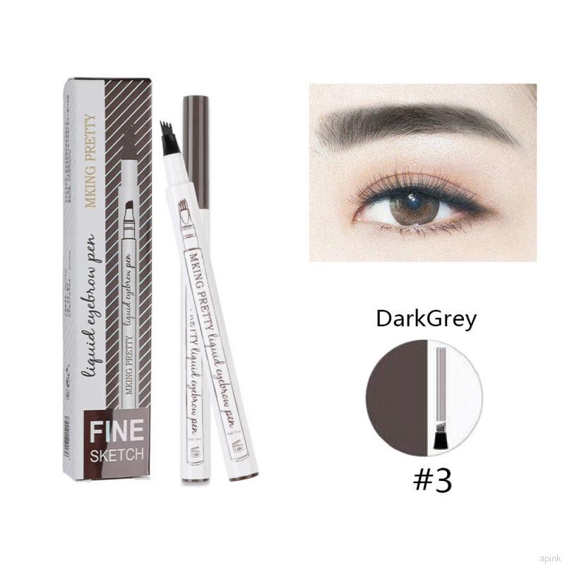 Bút kẻ mày dạng phẩy sợi 4 đầu phác thảo dáng lông mày chuẩn xác