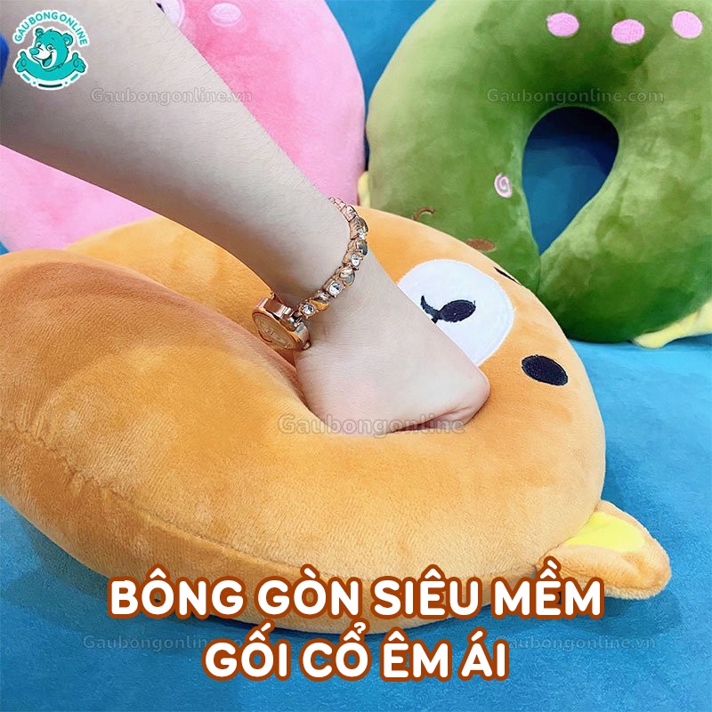 Gối Kê Cổ Chữ U văn phòng kết hợp dùng trên ô tô và đi du lịch, Bịt Mắt Ngủ cao cấp Gấu Bông Online