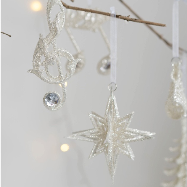 Phụ Kiện Nhũ Sang Trọng Treo Trang trí Cây Thông, Trang Trí Noel Giáng Sinh