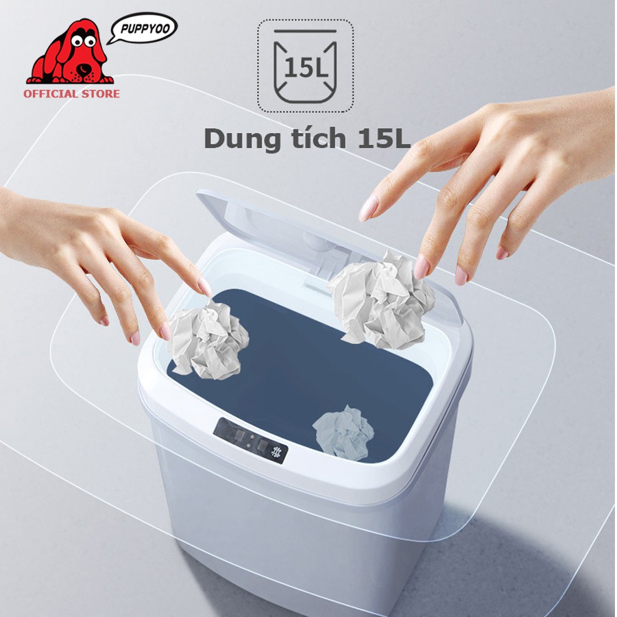 Thùng rác thông minh cảm ứng hồng ngoại Xiwei dung tích 15L chống nước IPX4 hàng chính hãng