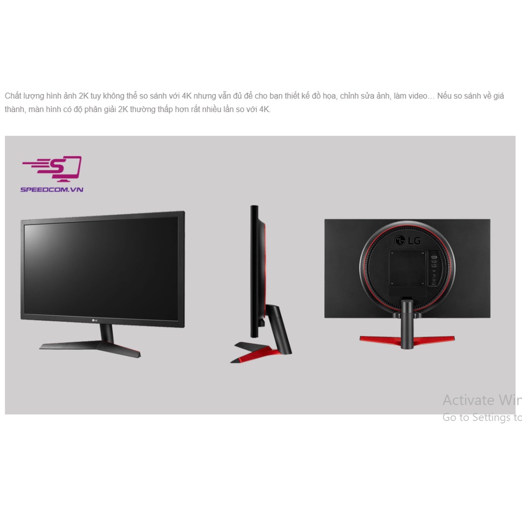Màn hình máy tính LG 27GN-800-B chính hãng BH: 24 tháng trên toàn quốc