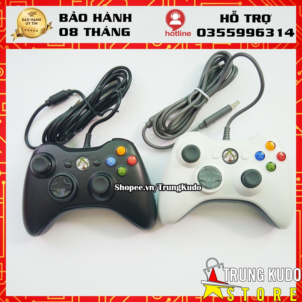 Tay Cầm Xbox 360 Có Rung Kết Nối Được Với PC, Điện Thoại Android, Laptop, TV, PS3 Và Có Nhiều Màu