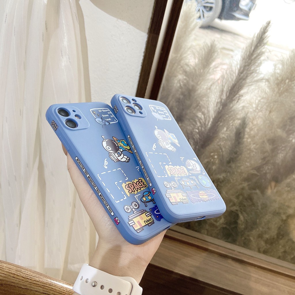 Ốp lưng iphone cạnh vuông in hình viền Phi hành gia BVC 7plus/8plus/x/xs/11/11promax/12/12promax - DT08 Dino Case