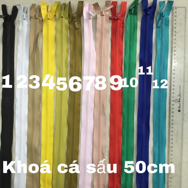 Dây khoá kéo HKK cá sấu R5- 50cm