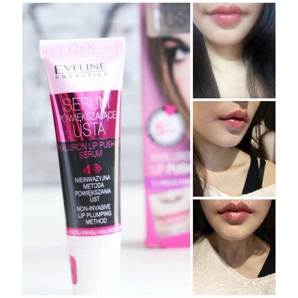 Serum làm căng và dưỡng môi Hyaluron Lip Push-up Serum Eveline