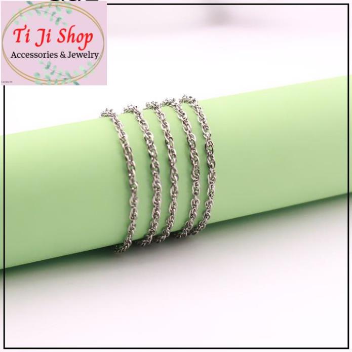 DÂY CHUYỀN NỮ INOX KHOEN LỒNG XOẮN ĐẸP D  -  , không đen