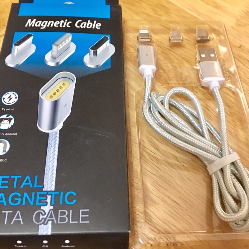 Cáp sạc điện nam châm hít Type C, iphone, samsung