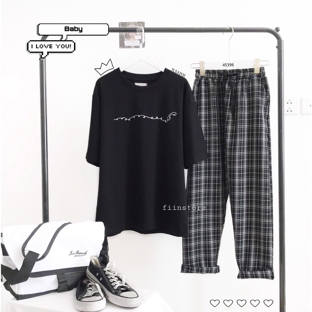 [Ảnh thật] Quần Baggy Kẻ Caro Đen Trắng - Made by Fiin | BigBuy360 - bigbuy360.vn