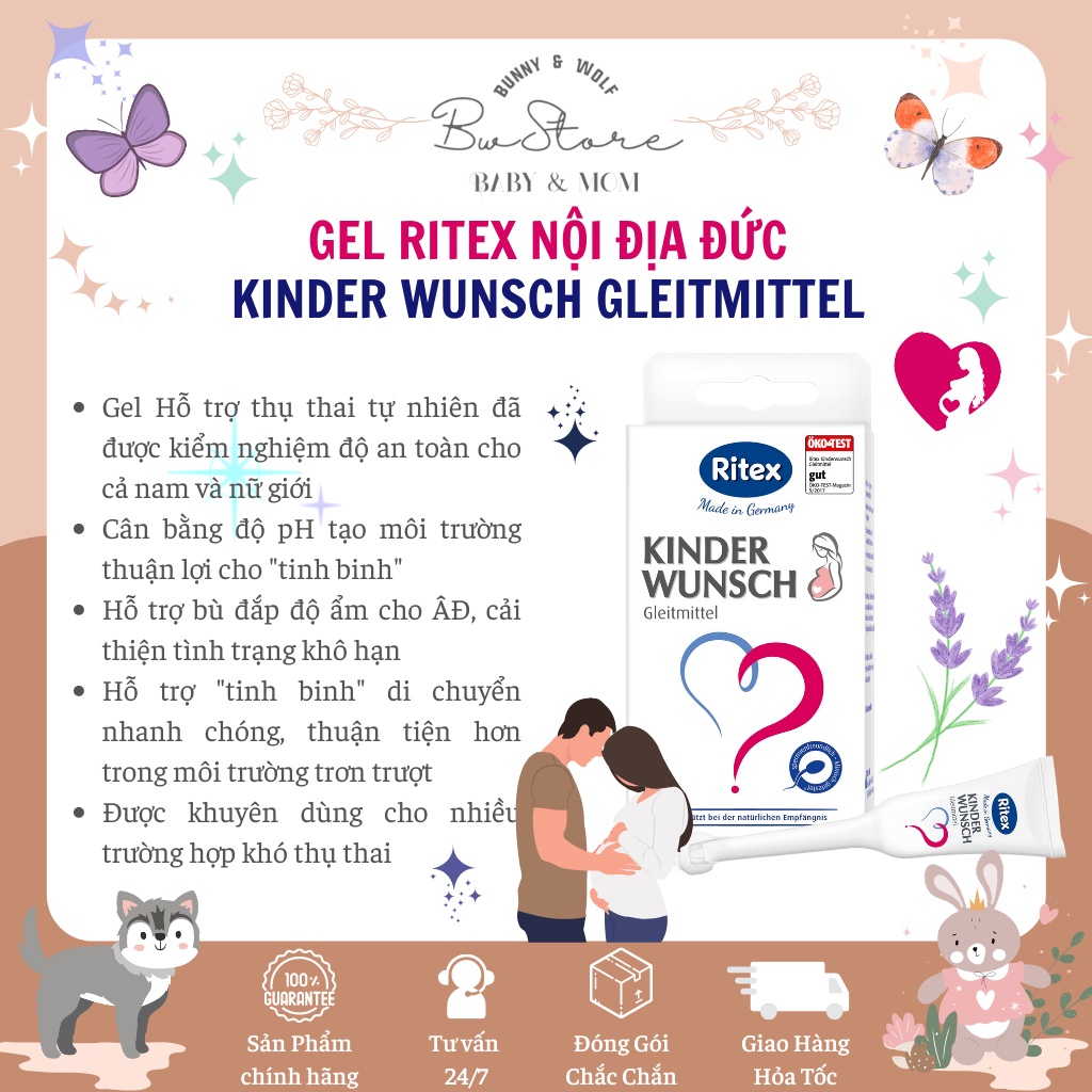 Gel Ritex Kinderwunsch Nội địa Đức [Hàng Air - Date mới nhất]