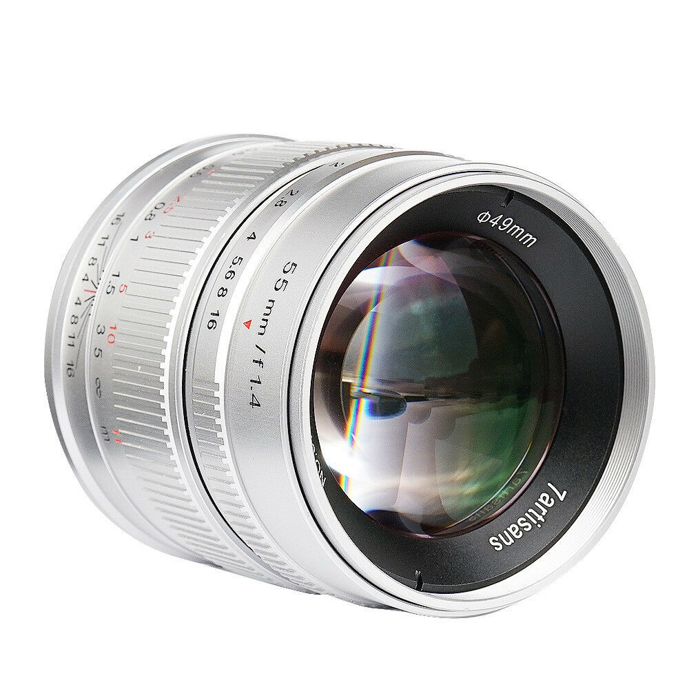 LENS 7ARTISANS 55MM F1.4 FOR SONY E MOUNT SILVER