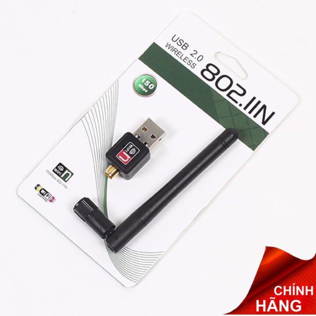 Usb thu Wifi Nano 802.11n chính hãng, có ăng ten -dc2381