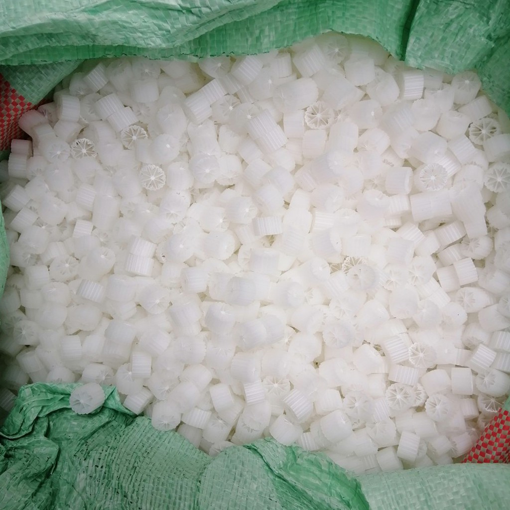 1 KG HẠT NHỰA LỌC KALDNES 6 CÁNH - MBBR - VẬT LIỆU LỌC HỒ CÁ