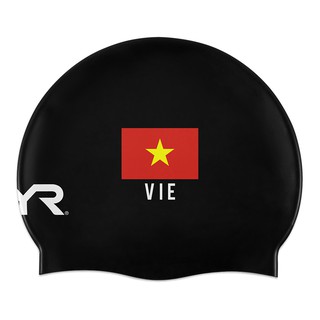 Nón bơi TYR Custom Silicone Caps with Vietnam National Flag