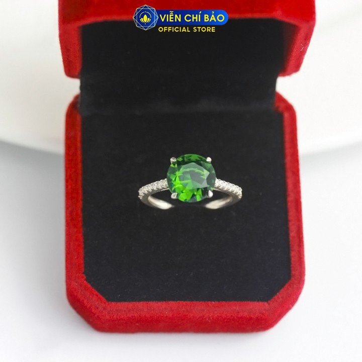 Nhẫn bạc nữ viền đá nhiều màu chất liệu bạc s925 thời trang phụ kiện trang sức nữ Viễn Chí Bảo N400253