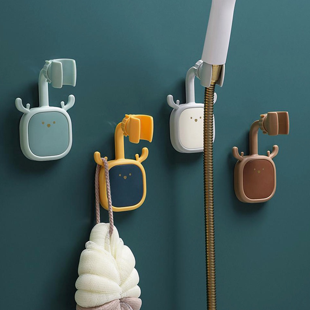 360° Giá Đỡ Vòi Hoa Sen Gắn Tường Tự Dính Có Thể Điều Chỉnh Tiện Dụng Cho Nhà Tắm