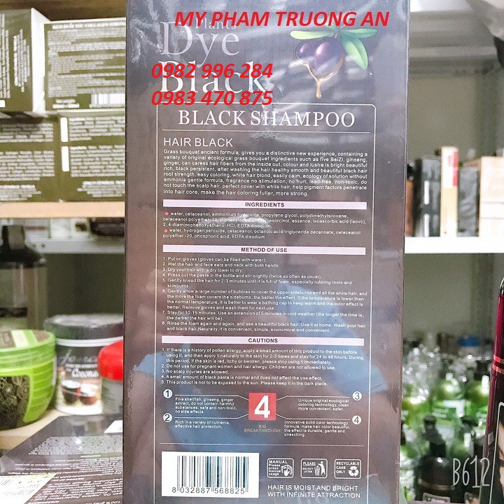 Dầu gội đầu thảo dược đen tóc Không Cần Nhuộm Thần Thánh