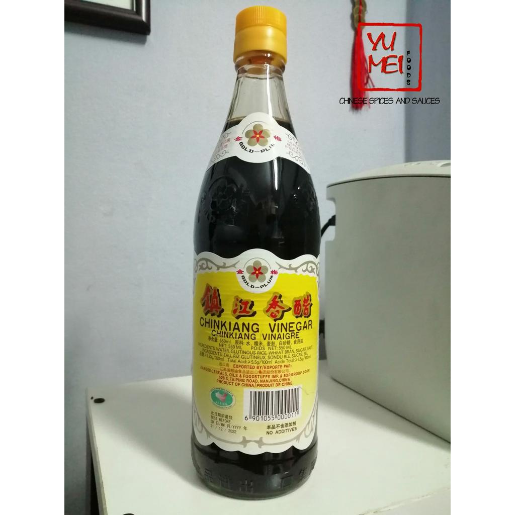 Giấm Đen Chinkiang Trấn Giang 550ml làm Giò Heo Giấm, Nước Chấm