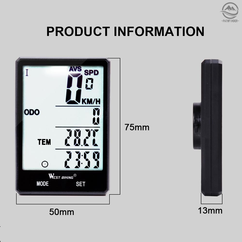 Đồng Hồ Đo Tốc Độ Xe Đạp Chống Nước Mưa Màn Hình Lớn 2.8"