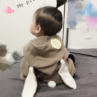 Áo len tai thỏ cho bé