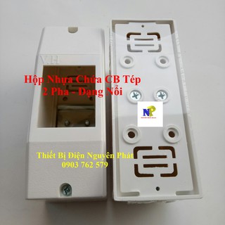 Hộp Nhựa Chứa CB Tép 2 Pha - Dạng Nổi