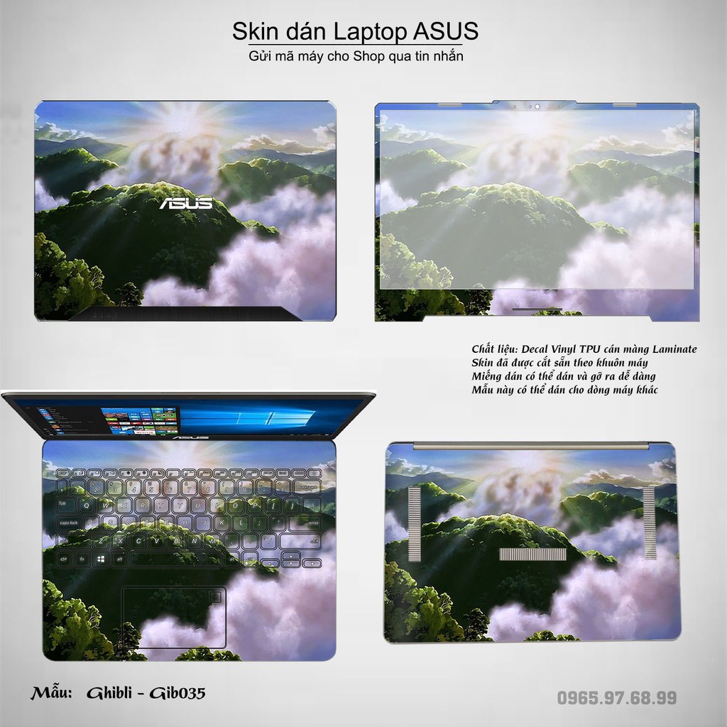 Skin dán Laptop Asus in hình Ghibli movies (inbox mã máy cho Shop)