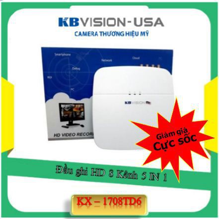 Đầu ghi 8 cổng 5 in 1 kbvision kx-7108td6_Chính hãng