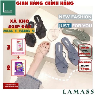 dép lê nữ 💚 dép xỏ ngón ,dép quai chéo ,dép lê đan dây ,dép nữ thời trang mũi vuông (QUÀ TẶNG LÀ DÂY CỘT TÓC) -LAMASS