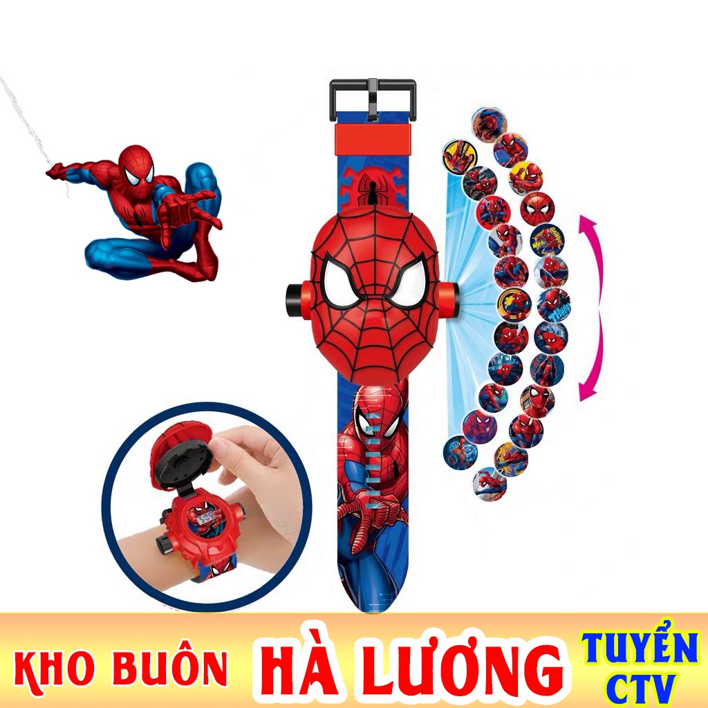 E128 Đồng hồ người nhện chiếu hình ảnh lên tường