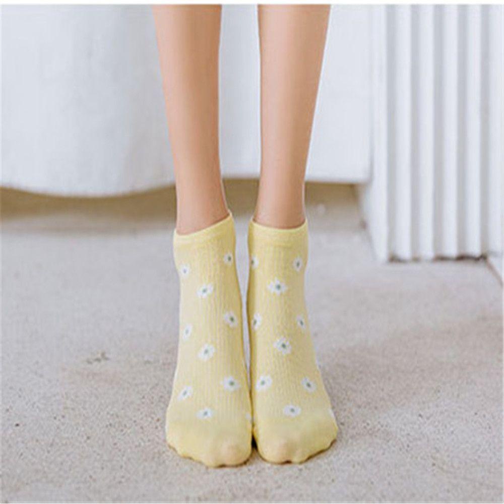 Vớ Cổ Thấp In Họa Tiết Hoa Cúc Xinh Xắn Dễ Phối Đồ Thời Trang Cho Nữ