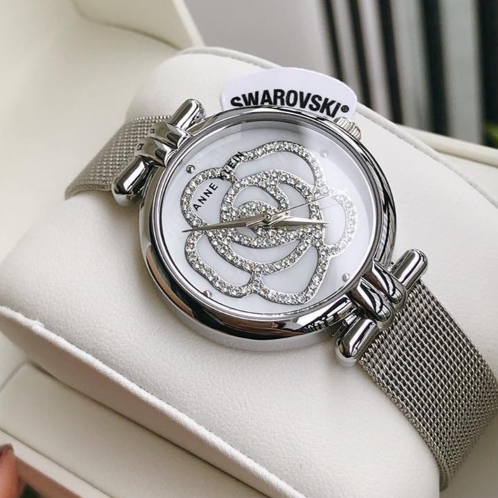 đồng hồ nữ Anne Klein AK/3103MPSV đính đá pha lê Swarovski size 33mm
