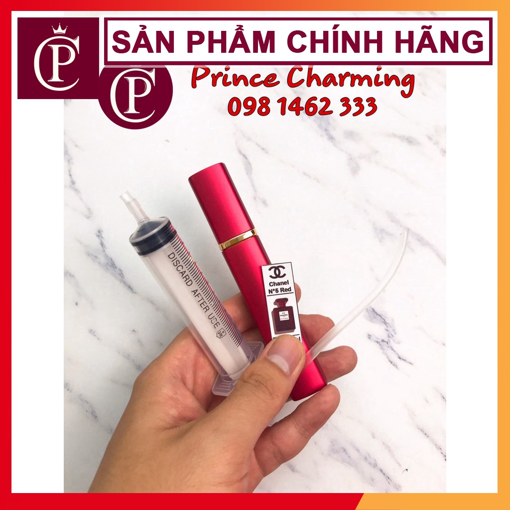 Combo Lọ + bộ chiết nước hoa: lọ chiết + Xi lanh Chiết + Tem dán (Ống chiết nước hoa 2 lớp cao cấp)