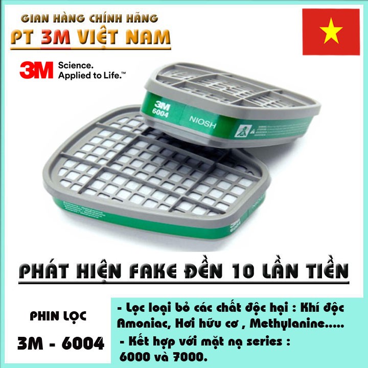 Phin lọc khí amoniac và methilamin 3M 6004