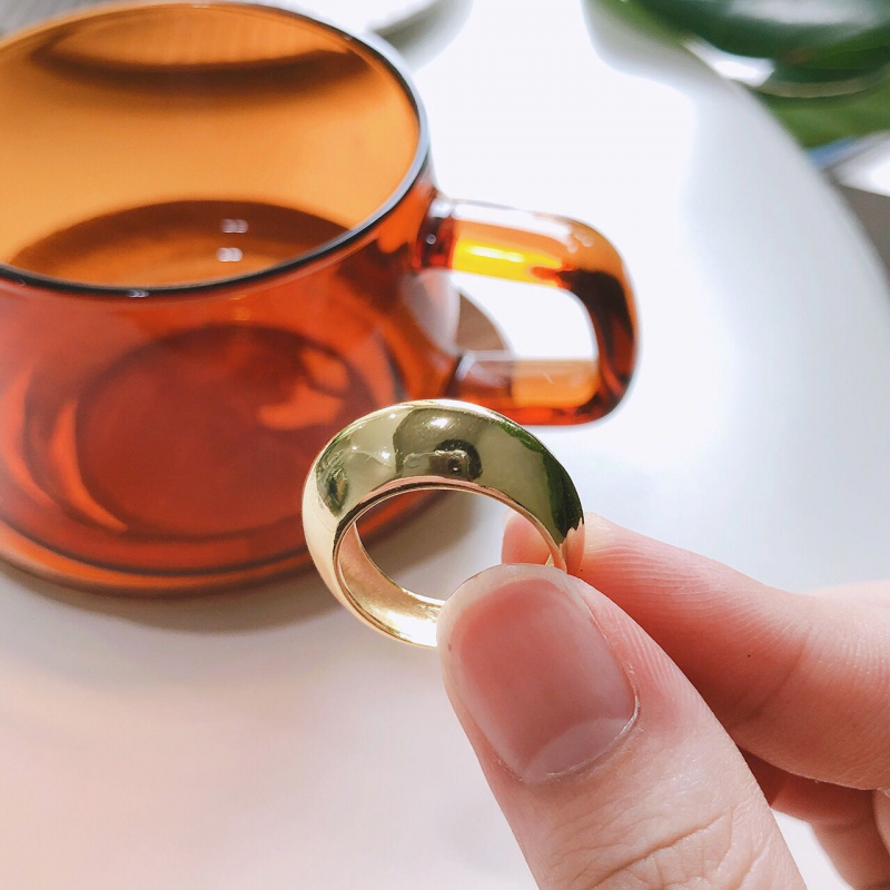 Nhẫn Đeo Tay Kim Loại Thiết Kế Đơn Giản Thời Trang Nữ