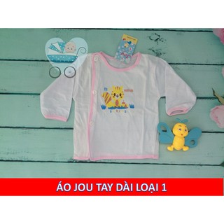 Áo sơ sinh jou tay dài cotton