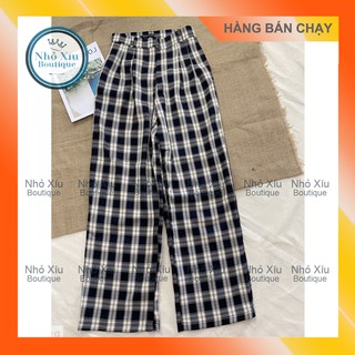 Quần Kẻ Caro ĐEN Ống Rộng [HÀNG BÁN CHẠY]