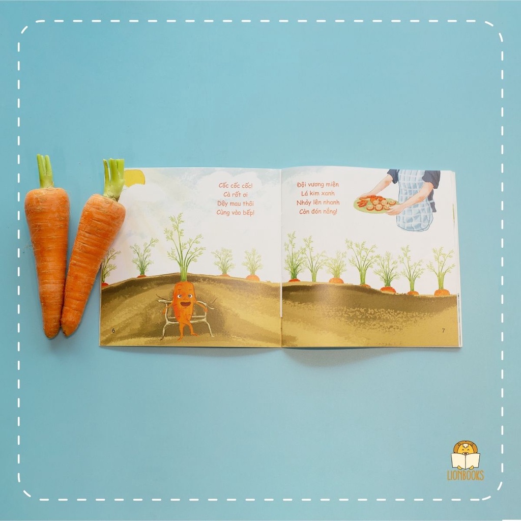 Sách Ehon Củ Quả Cho Bé 0-3 Tuổi - Set Muôn Điều Kì Diệu 2 cuốn Củ Đang Nằm Ngủ và Lúc Lỉu Trên Cành, Tặng Sticker
