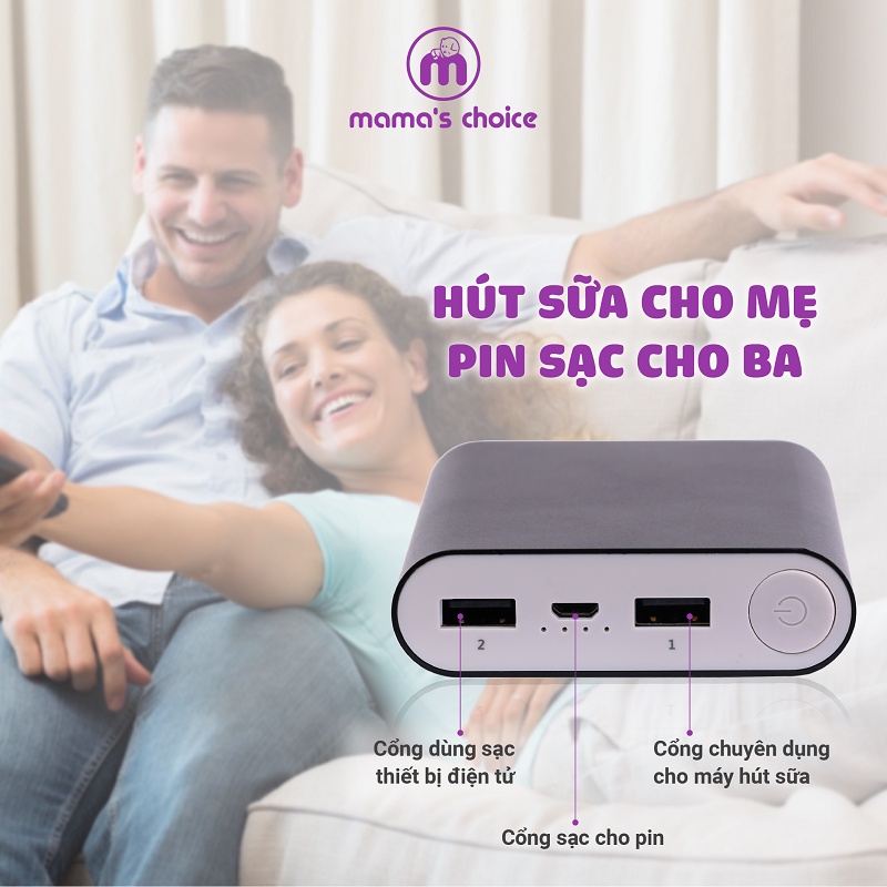 Pin sạc dự phòng Mama's Choice (hút sữa cho mẹ,sạc điện thoại cho cả gia đình)