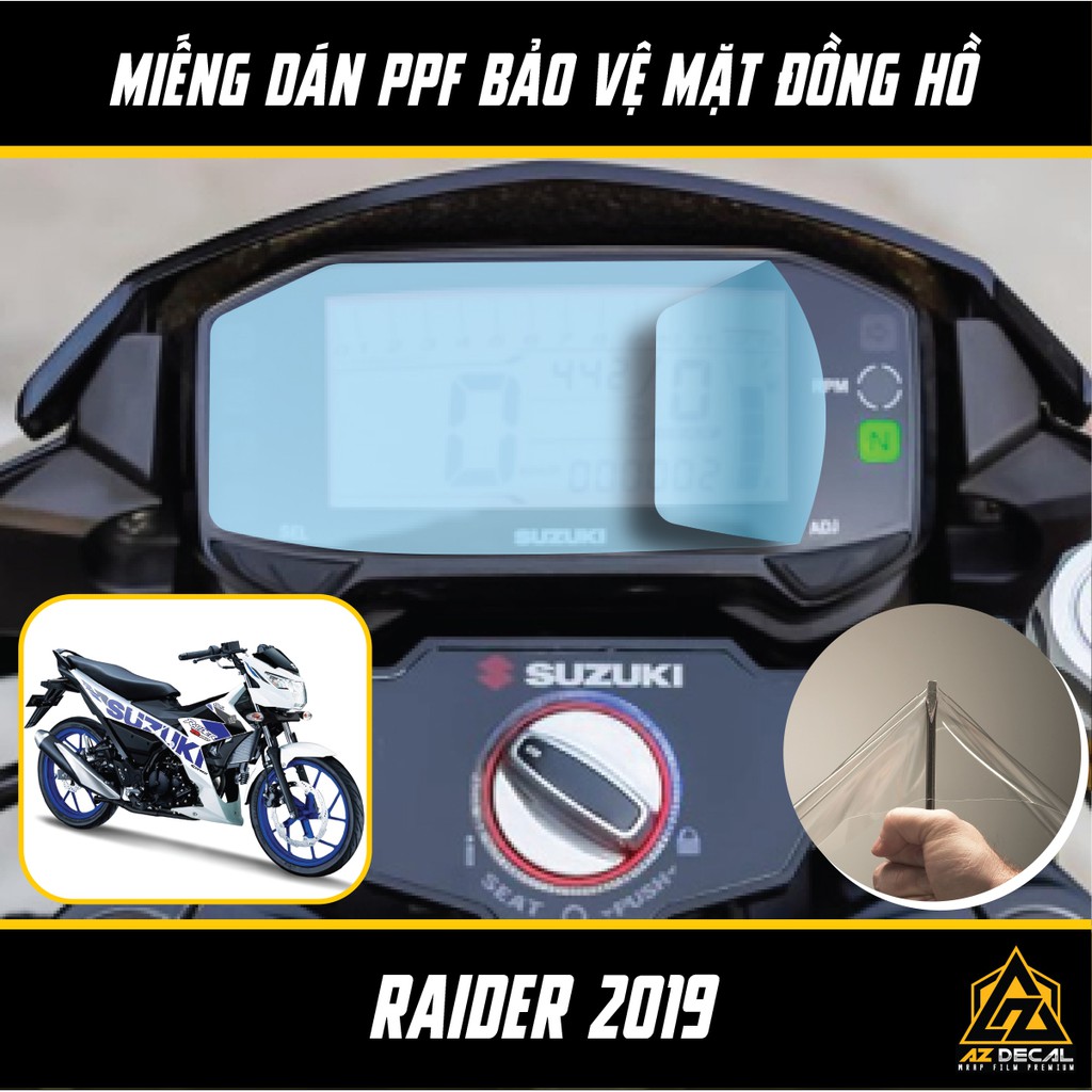 Film PPF Bảo Vệ Đồng Hồ Xe Raider - Chống Nước, Chống Xước [Mua 1 Tặng 1]