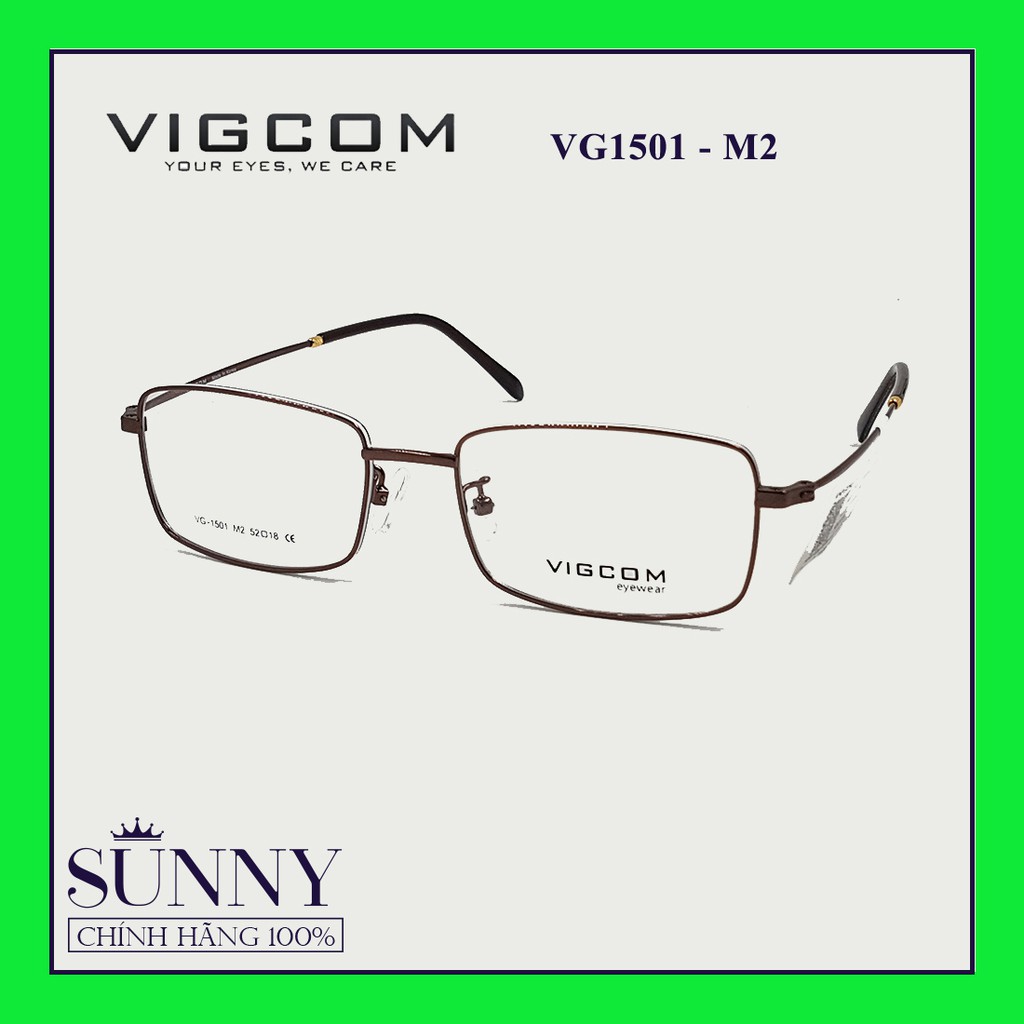 Gọng kính thời trang Vigcom VG1501 chính hãng, thiết kế dễ đeo bảo vệ mắt