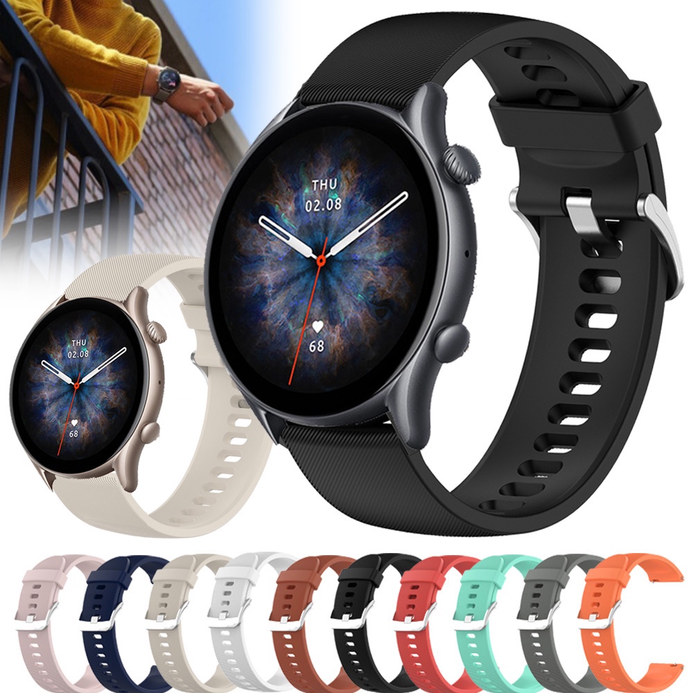 Dây Đeo Silicon 22mm Cho Đồng Hồ Thông Minh Huami Amazfit GTR 3 Pro GTR3 GTR2