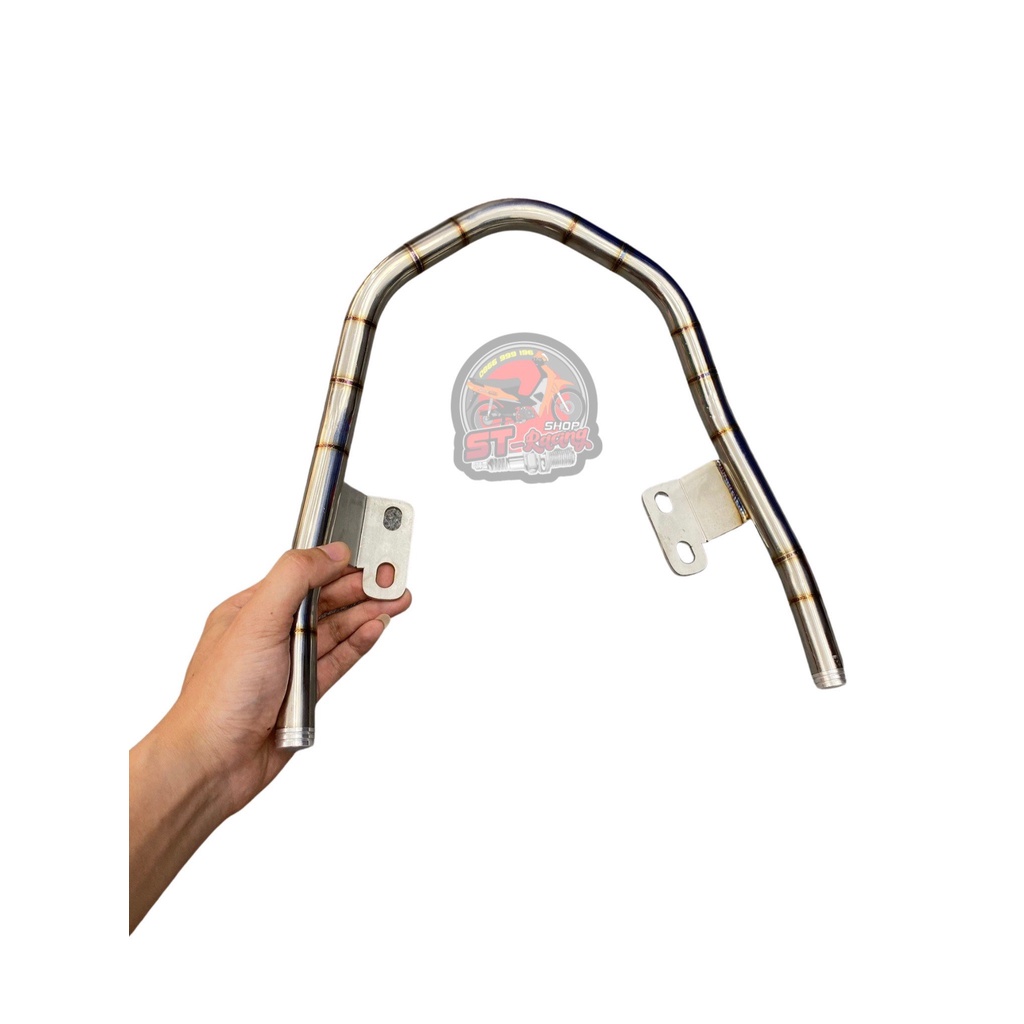 Tay xách Wave inox 304. Fom Trần Thuận dài đẹp. Lắp Wave Alpha 50/100/110cc, Wave S, Wave RS